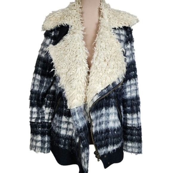 Free People Boho Shaggy Sherpa Coat Jacket - Picture 1 of 6